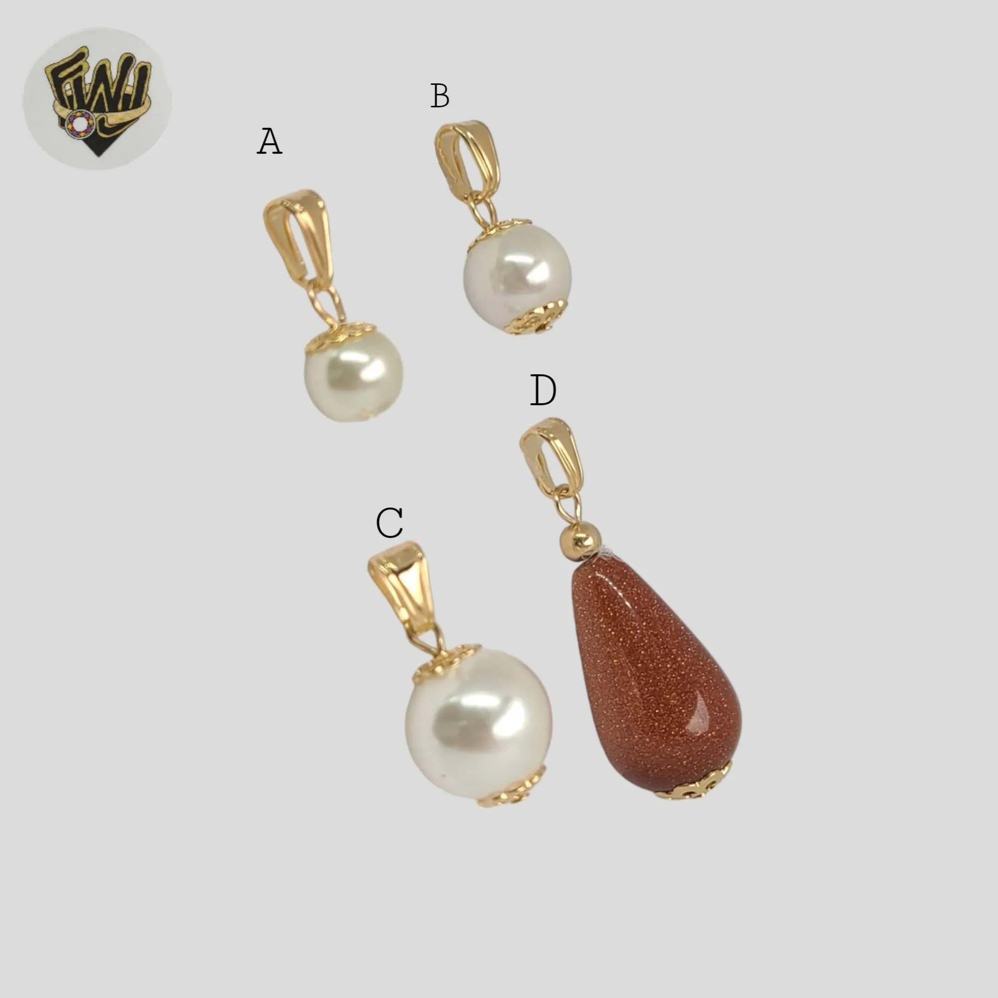 (1-2340) Gold Laminate - Beads Pendants - BGF