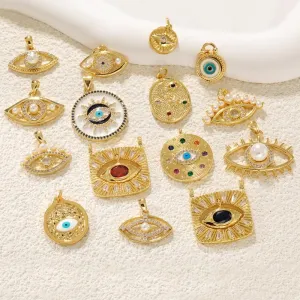 1 Piece Copper Devil's Eye Pendant