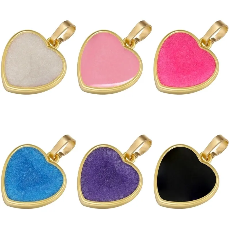 1 Piece Simple Style Heart Shape Brass Enamel Plating 18k Gold Plated Pendants