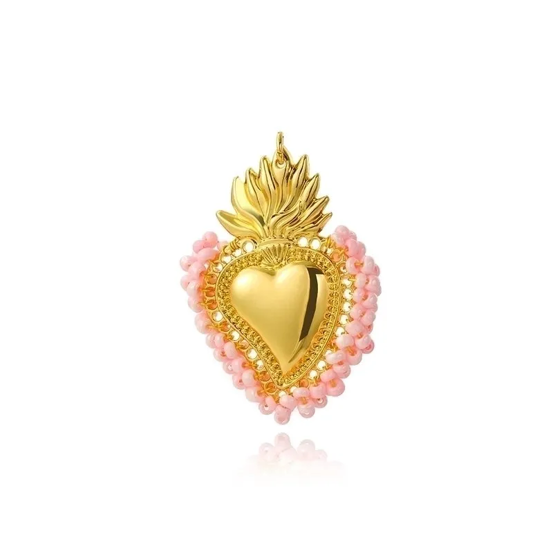 1 Piece Simple Style Heart Shape Zinc Alloy Plating Inlay Pendant Jewelry Accessories