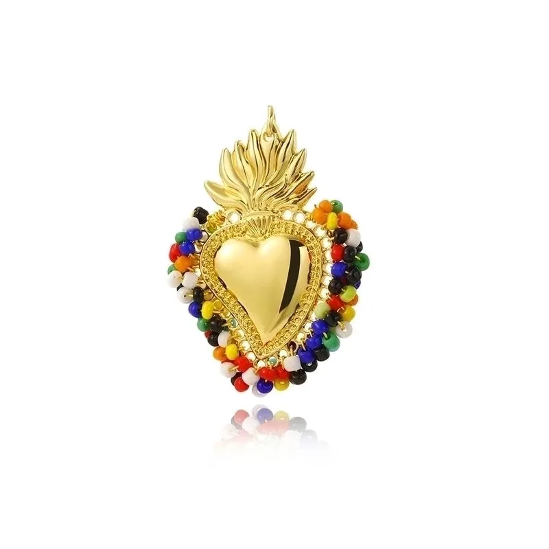 1 Piece Simple Style Heart Shape Zinc Alloy Plating Inlay Pendant Jewelry Accessories