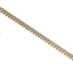 10k Gold CZ Cuban Chain 11 Ctw 9mm