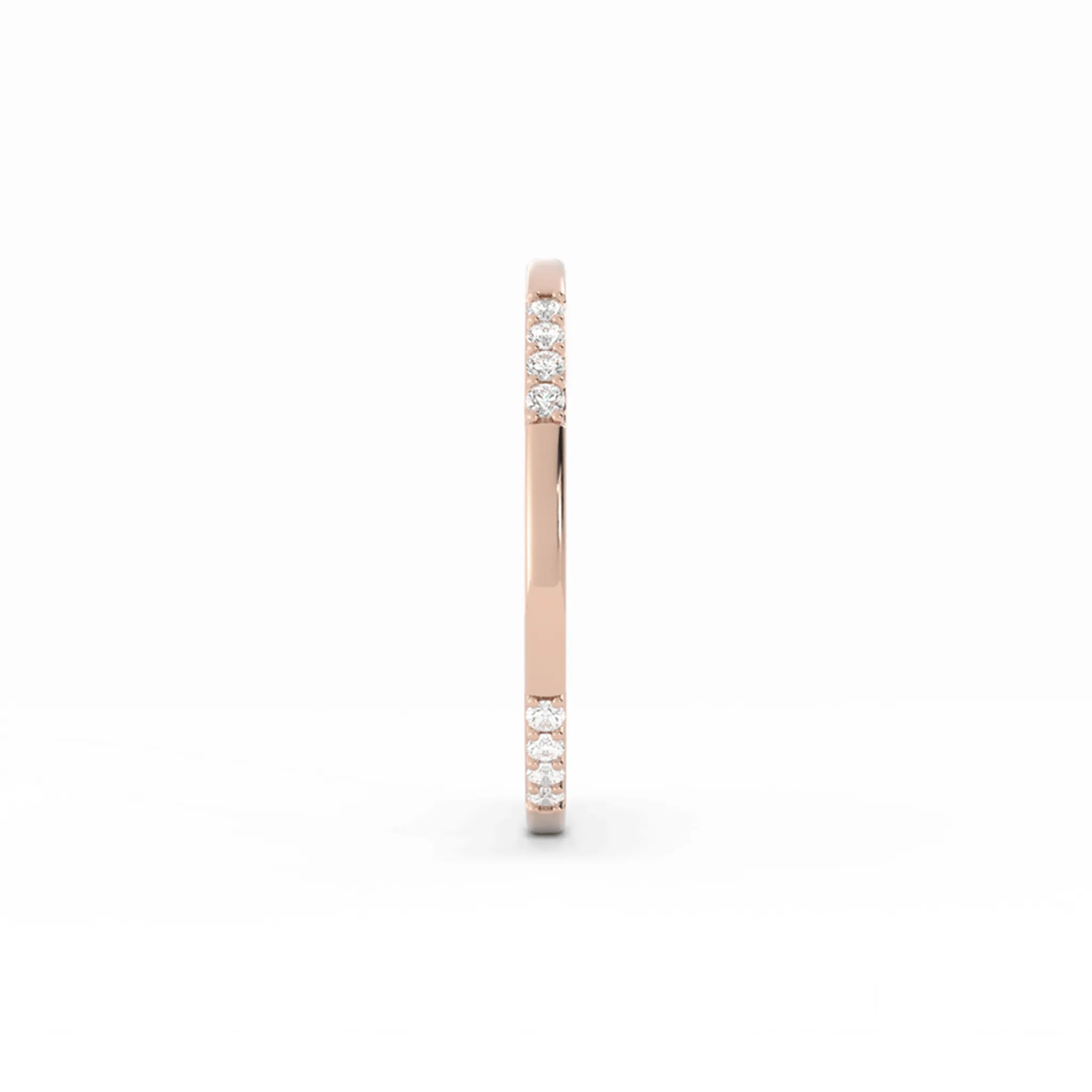 10K Rose Gold Round 16 Grouped Natural Diamond Wedding Band