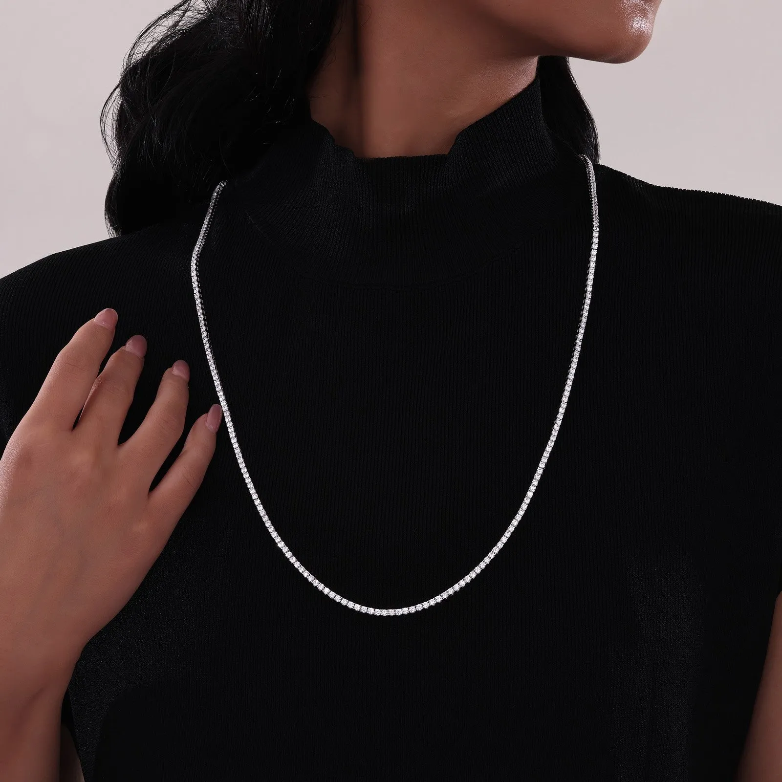 13.7 CTW 30-Inch Tennis Necklace