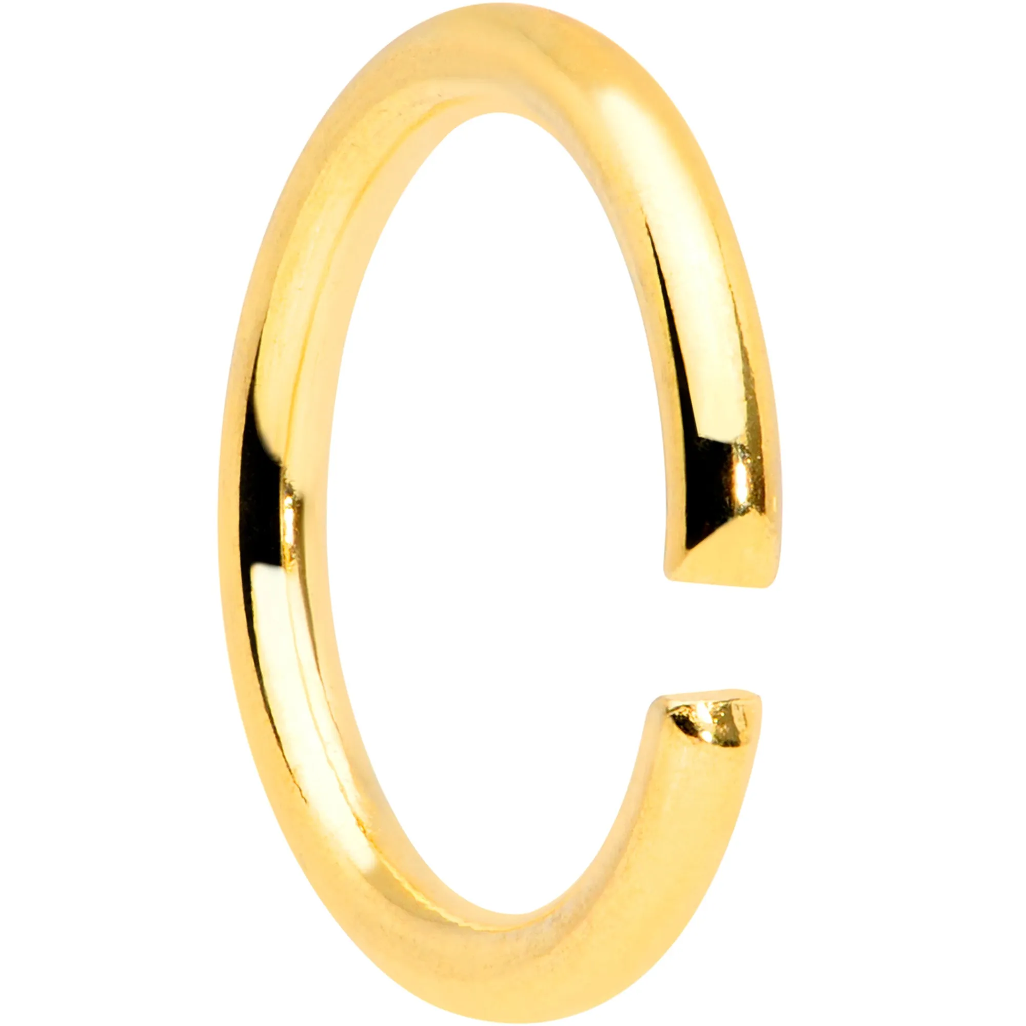 16 Gauge 5/16 Gold Tone Anodized Seamless Cartilage Ring Set of 12