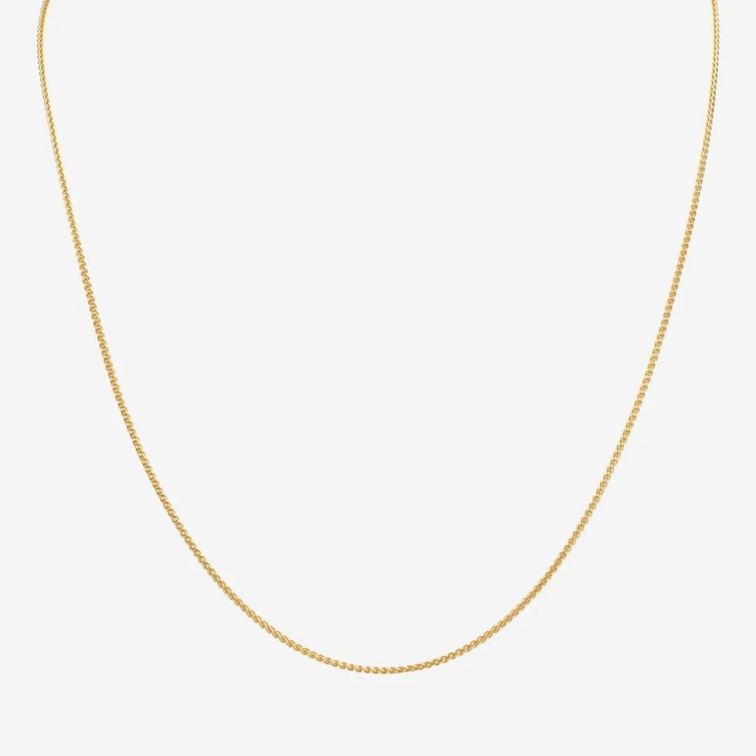 20 Italian Light Grano Wheat Adjustable Chain (Gold)