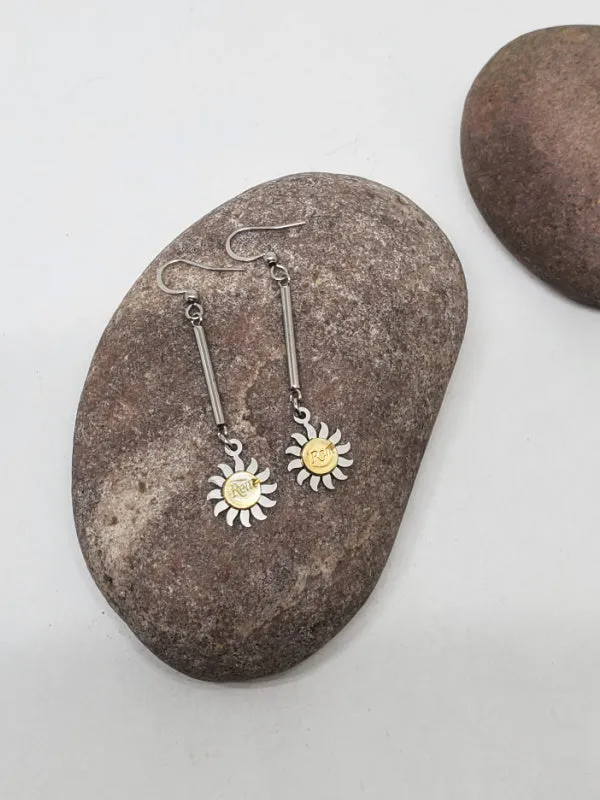 22 Caliber Petite Sun & Bar Dangles