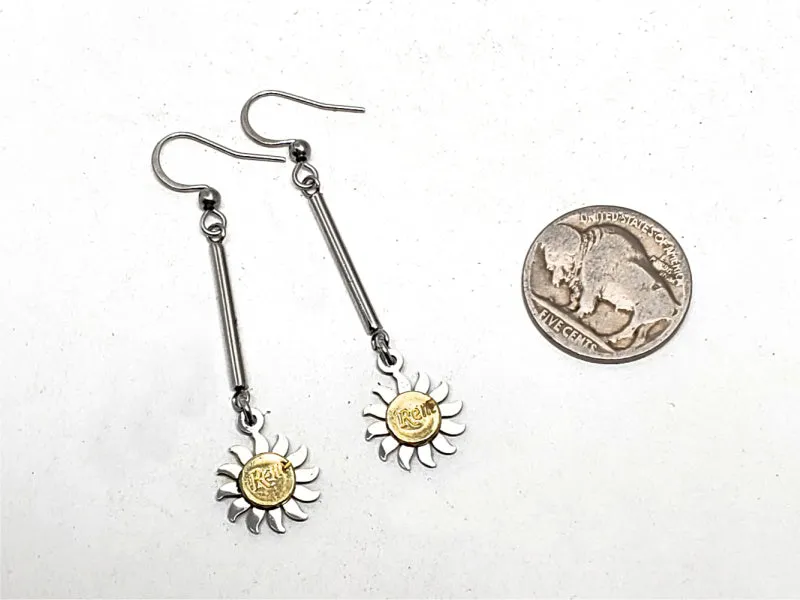 22 Caliber Petite Sun & Bar Dangles
