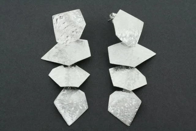 4 x shard earring - sterling silver