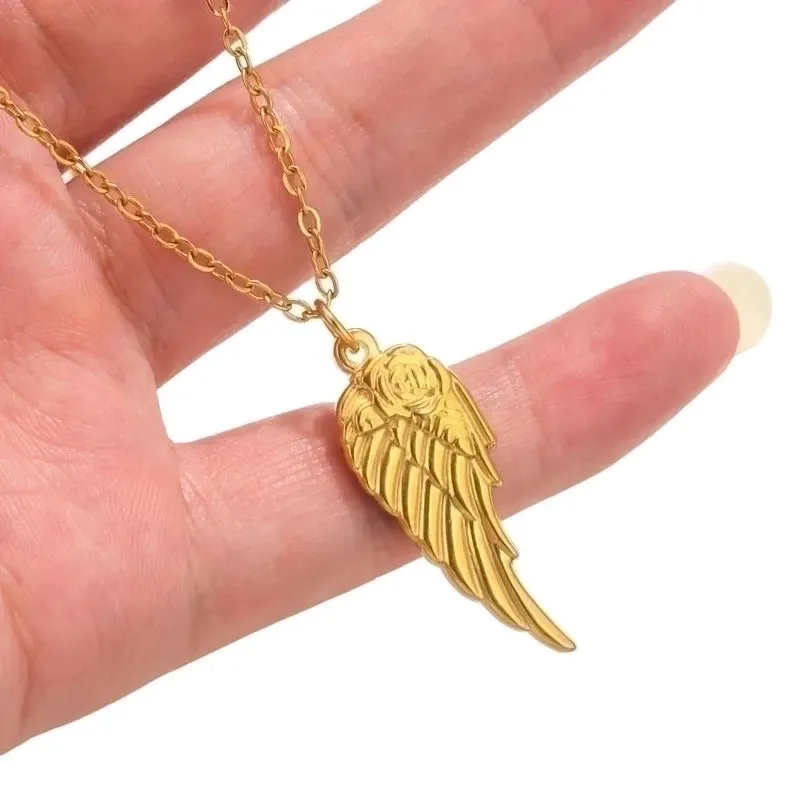 5 Pcs/package Simple Style Wings Flower Shell Stainless Steel Plating Pendant Jewelry Accessories