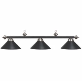 54" 3LT BILLIARD LIGHT- MATTE BLK/ST