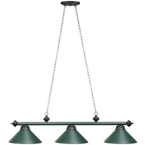 54" 3LT BILLIARD LIGHT- MATTE GREEN