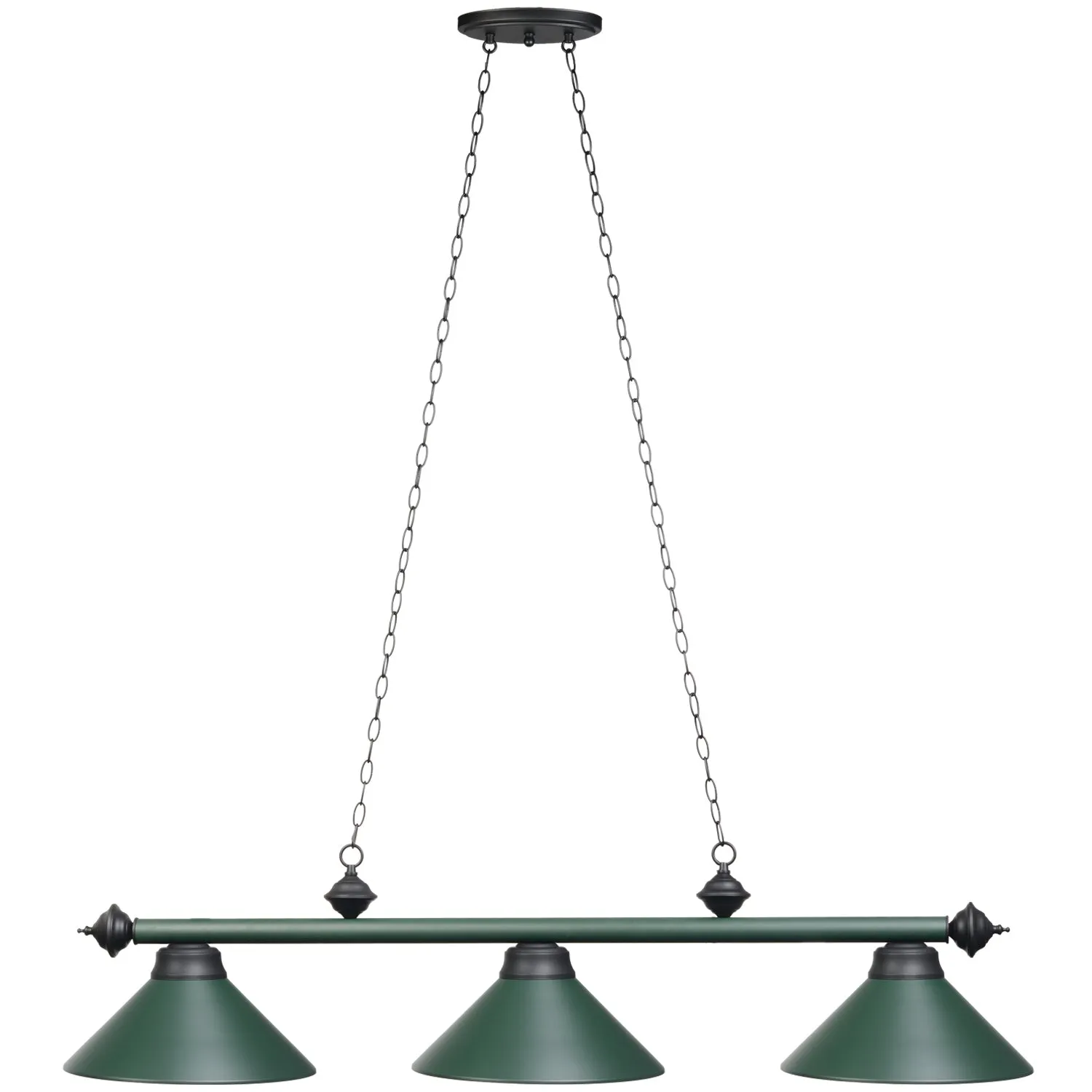 54" 3LT BILLIARD LIGHT- MATTE GREEN