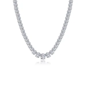 59 CTW Graduated Tennis Necklace N0316CLP16