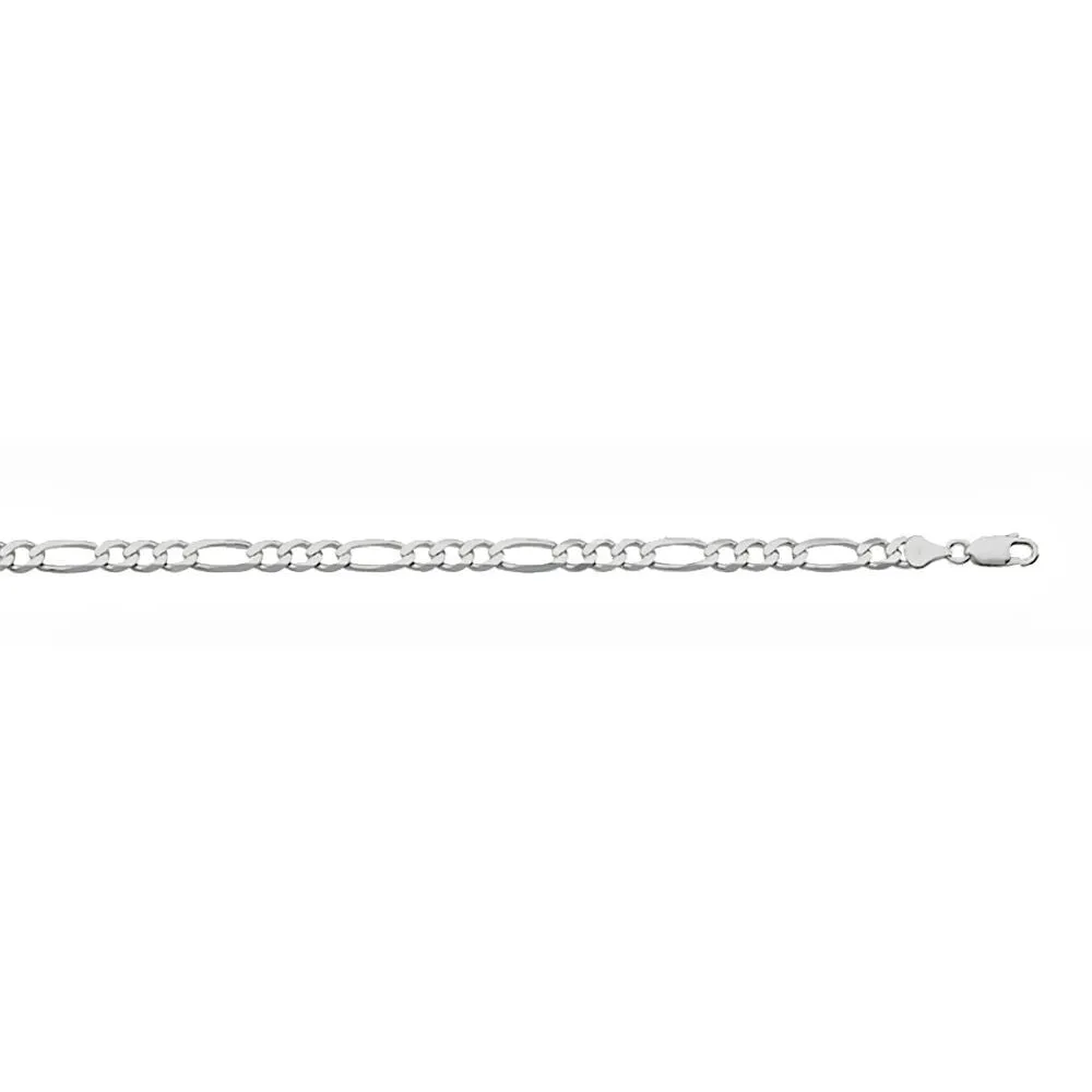 6.0mm Anti-Tarnish Figaro Chain 925 Sterling Silver, 24 Inches