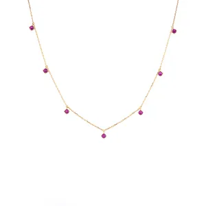925 Sterling Silver Majestic Magenta Necklace