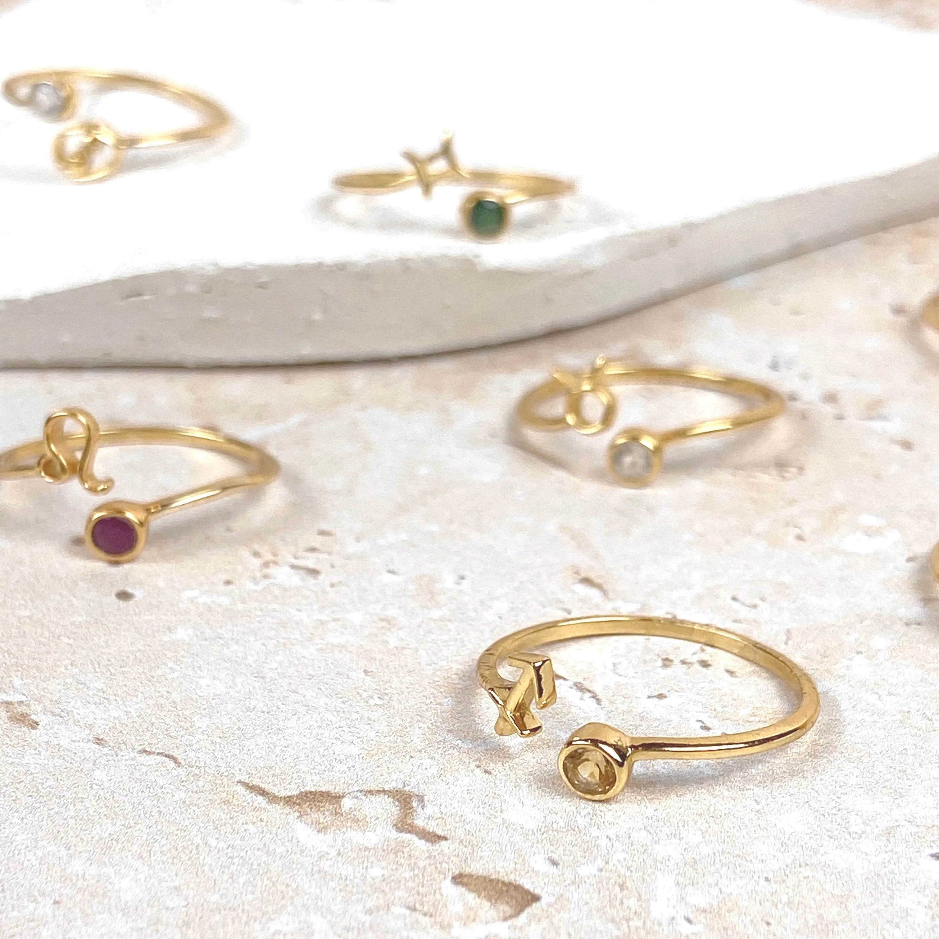Adjustable Zodiac Rings