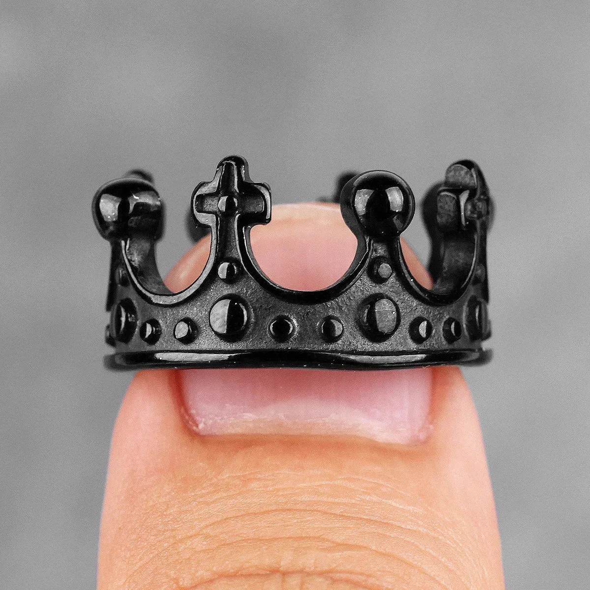 Aesthetic Crown Men Rings Stainless Steel Women Jewelry Vintage Punk Rock Cool Stuff Fashion Couple Accessories Gift Wholesale