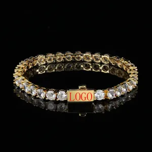 Alinoya Atelier Custom Made Laser Engraved Zircon Tennis Bracelet