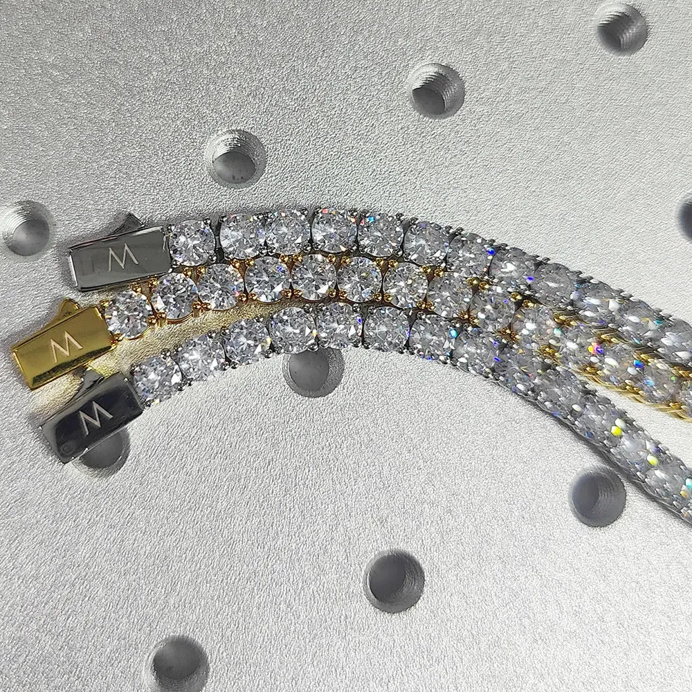 Alinoya Atelier Custom Made Laser Engraved Zircon Tennis Bracelet