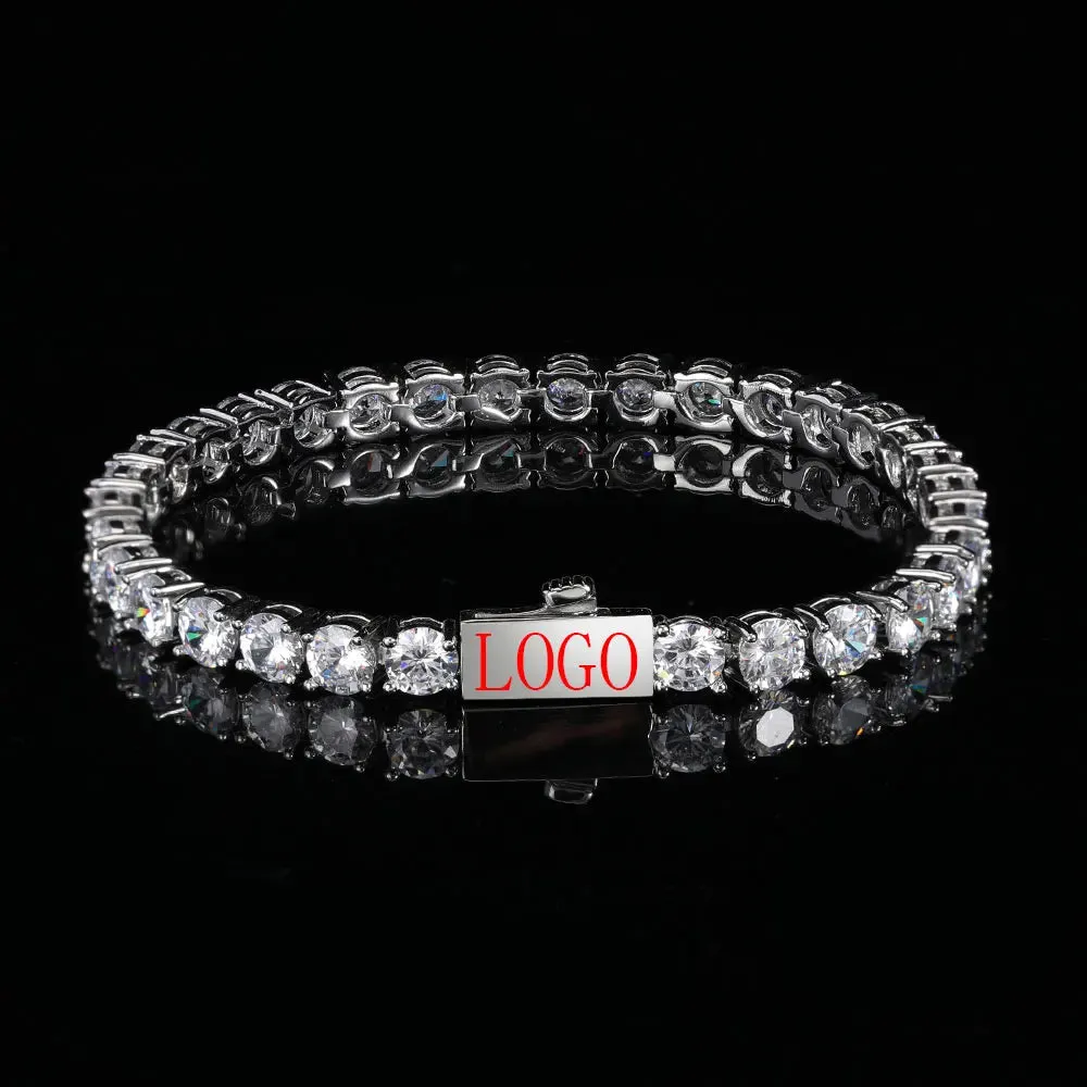 Alinoya Atelier Custom Made Laser Engraved Zircon Tennis Bracelet