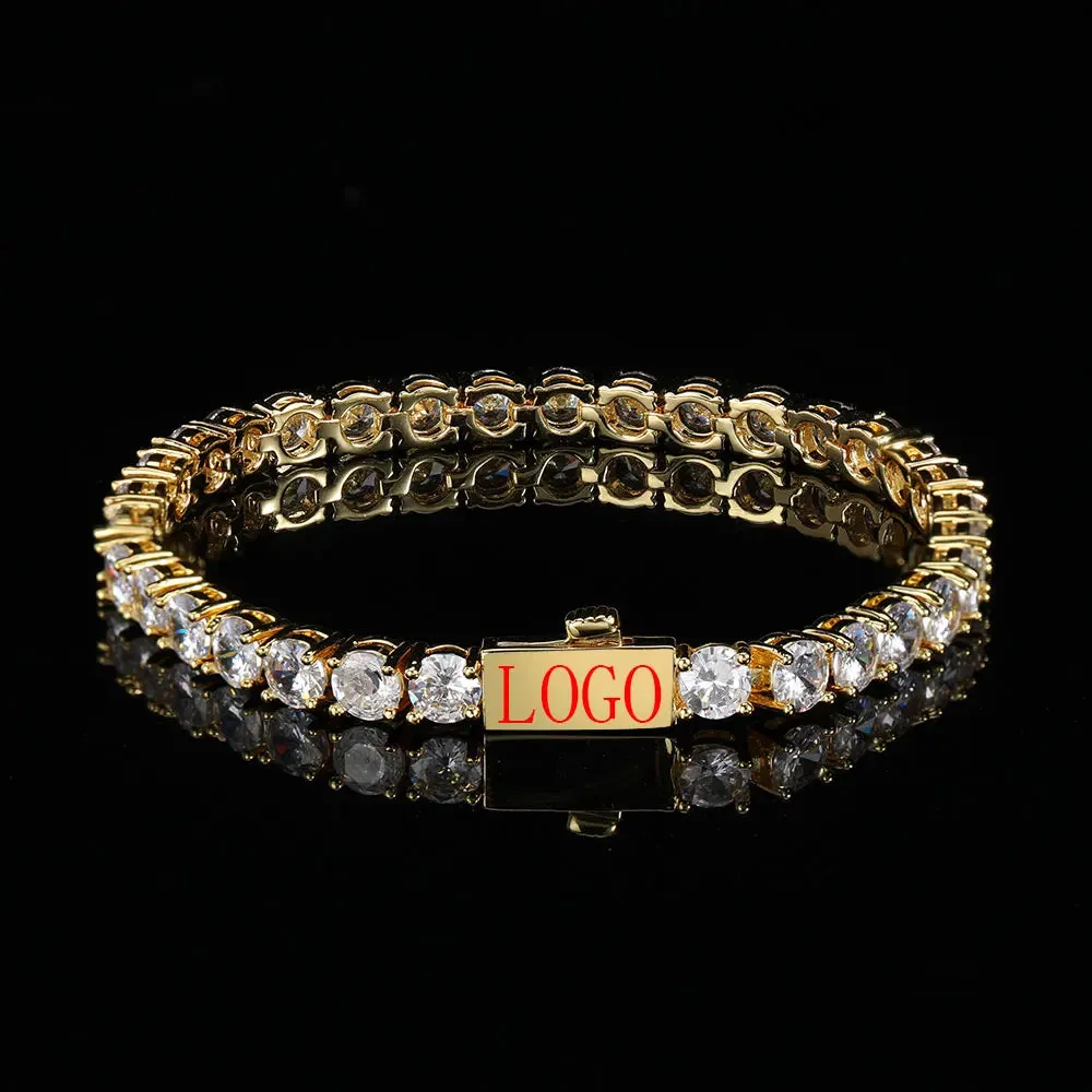 Alinoya Atelier Custom Made Laser Engraved Zircon Tennis Bracelet