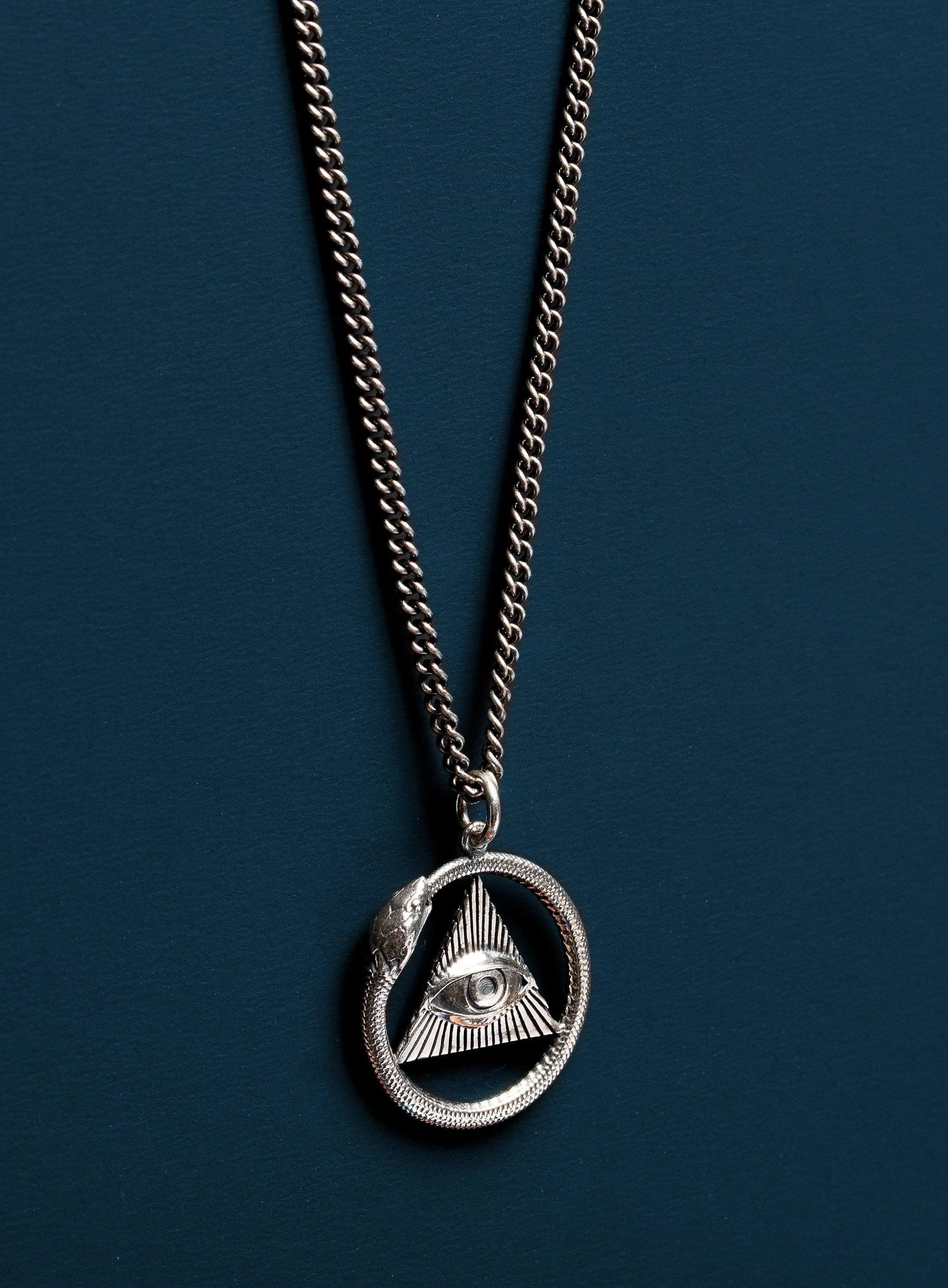 All Seeing Eye Ouroboros Snake Necklaces for Men