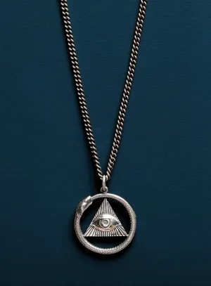 All Seeing Eye Ouroboros Snake Necklaces for Men