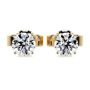 Allen Lab Grown Diamond Earrings -18K Yellow Gold