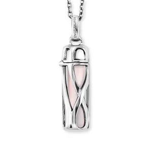 Angel Whisperer Rose Quartz Powerful Stone Necklace ERN-HEAL-RQ-S