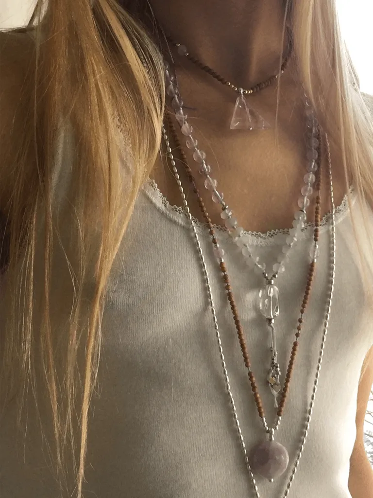 Awareness Gemstone Mala Choker