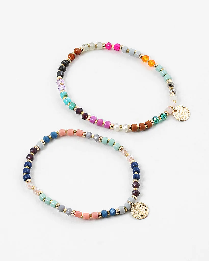 Bead Stretch Braclet with Charm