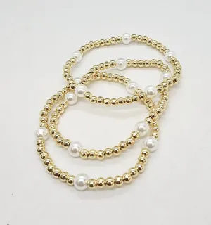 Beaded Bracelet with Pearl Detail