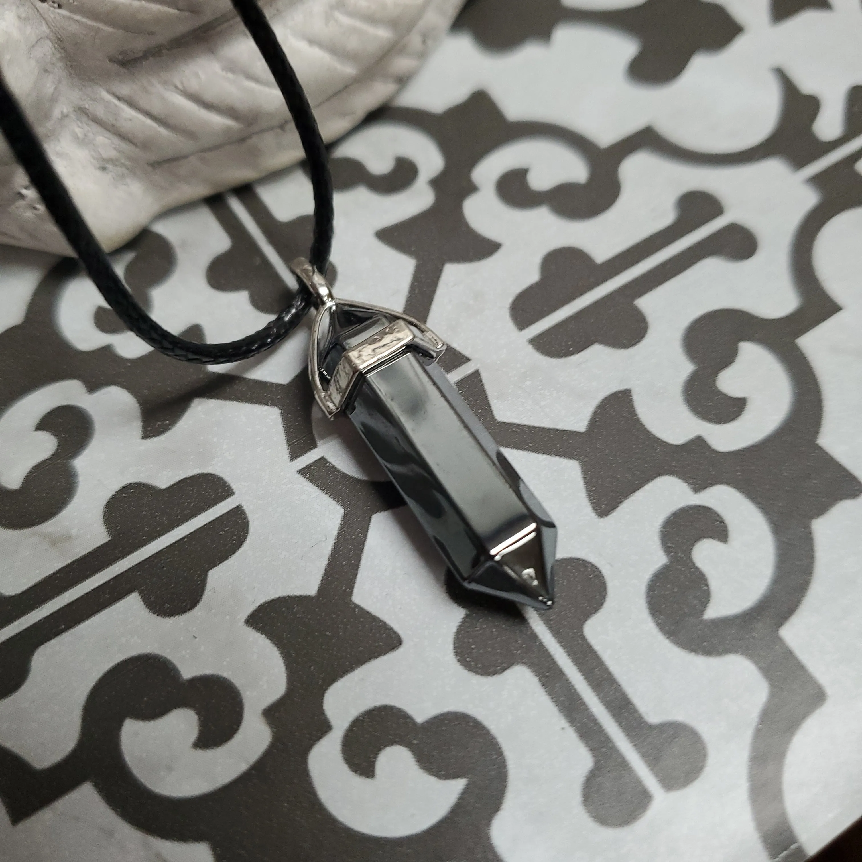 Bi - Point Gemstone Pendants - Hematite