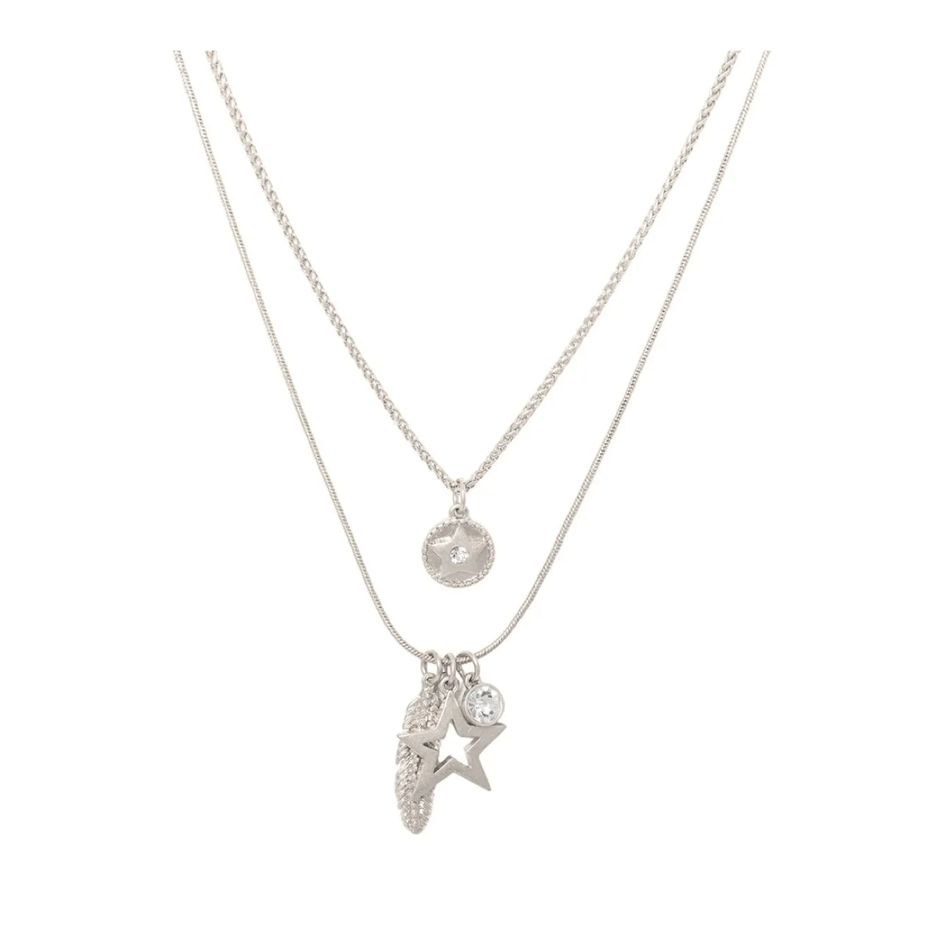 Bibi Bijoux Celestial Feather Layered Necklace