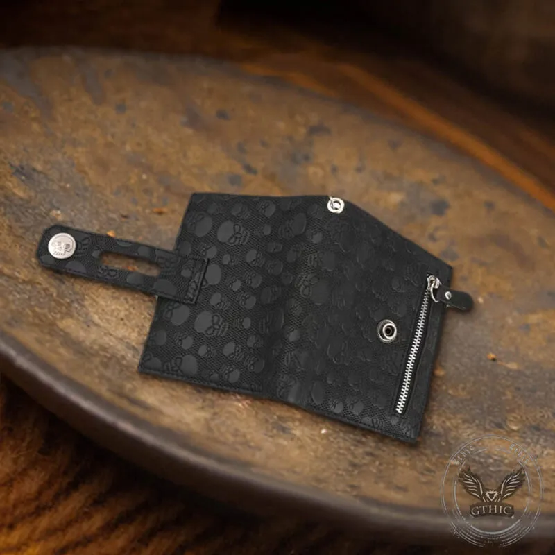 Black Crossbone Skull Multi-Purpose Punk Wallet