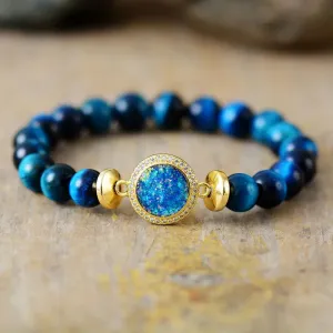 Blue Tiger Eye Elastic Bracelet