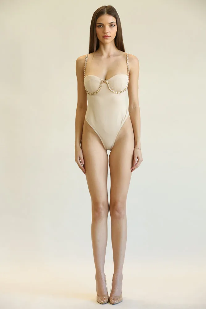 Bodysuit with Chains by Rose Paulino