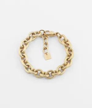 Bracelet Hermine (Acier doré)
