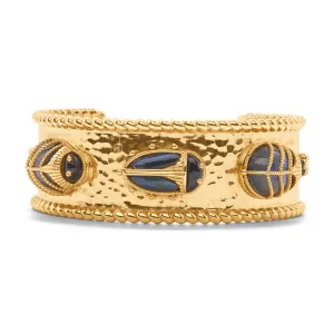 CAPUCINE DE WULF - SCARAB FAMILY CUFF BLUE LABRADORITE/BLACK AGATE