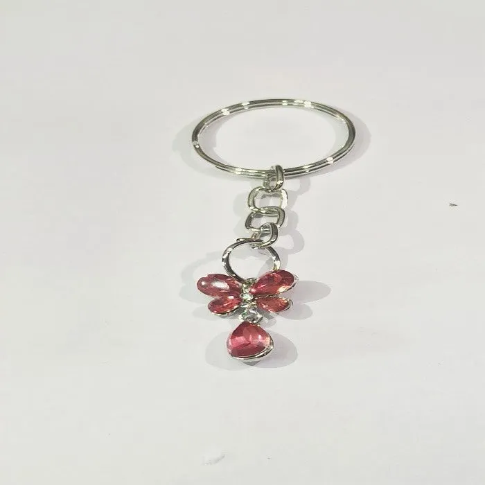Carefree Butterfly Key Chain with Crystals