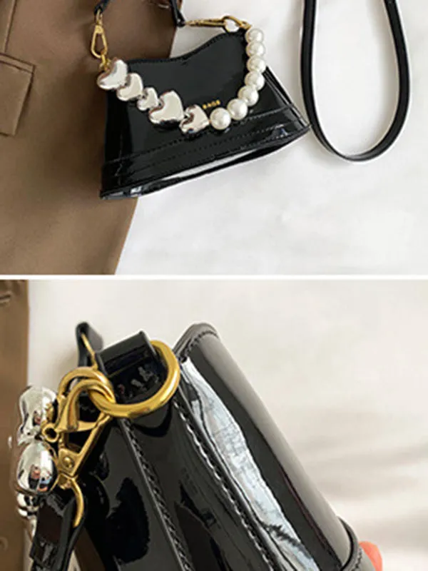 Chains Contrast Color Shiny Bag