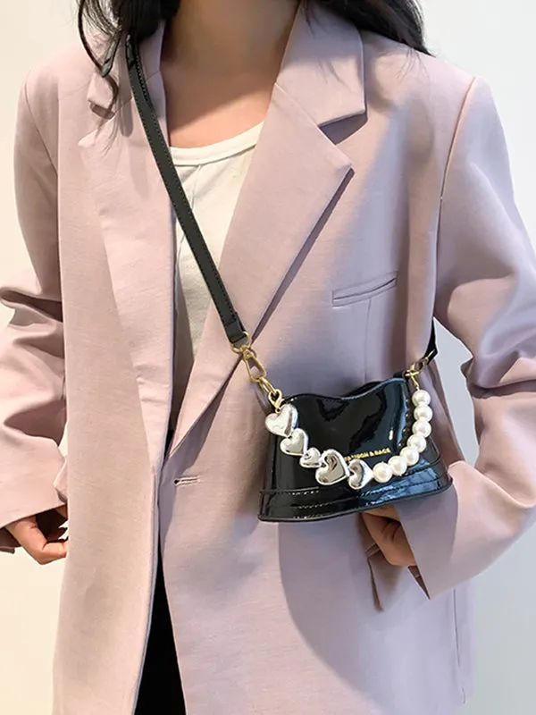 Chains Contrast Color Shiny Bag