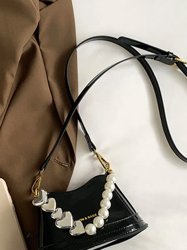 Chains Contrast Color Shiny Bag