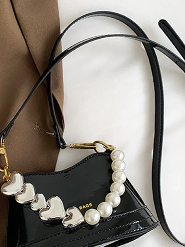 Chains Contrast Color Shiny Bag