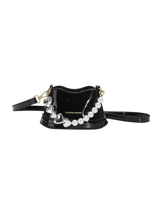 Chains Contrast Color Shiny Bag