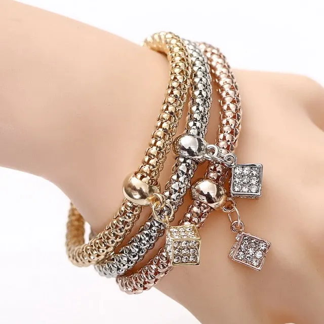 Charm Bracelet With Rhinestone