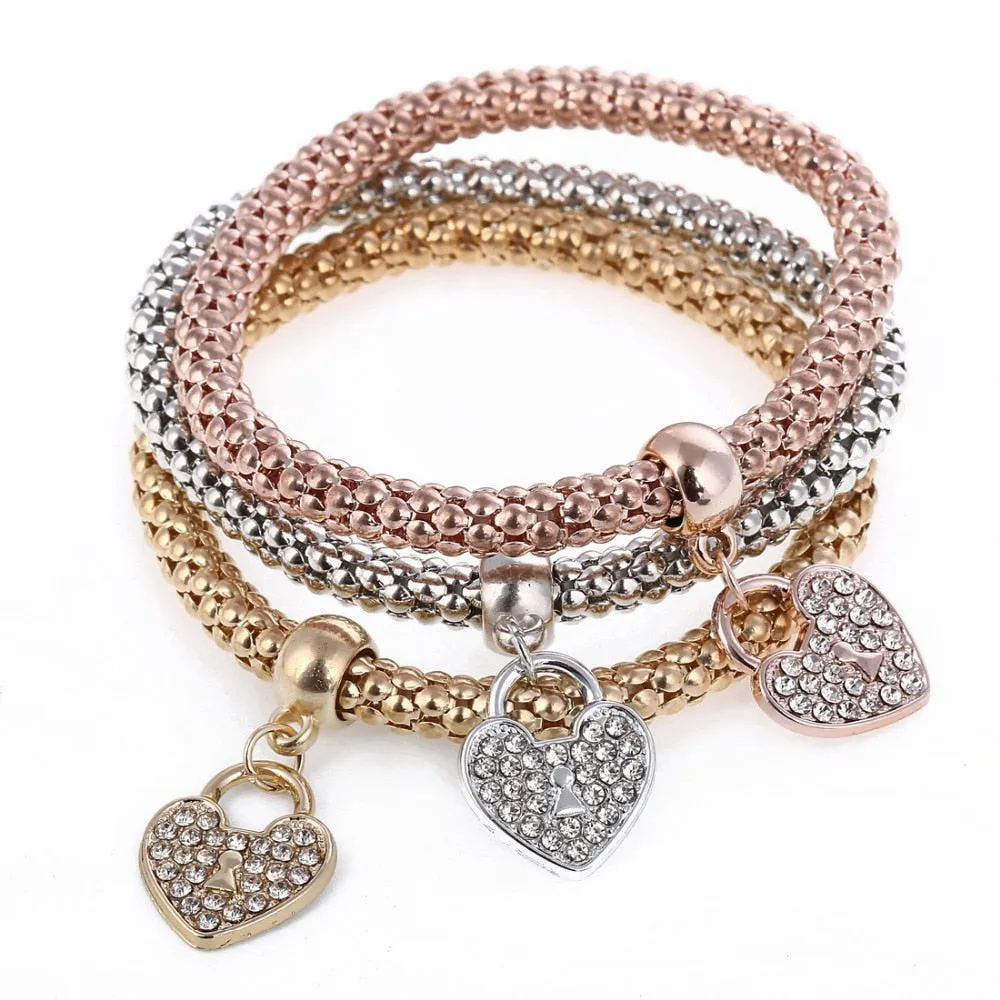 Charm Bracelet With Rhinestone