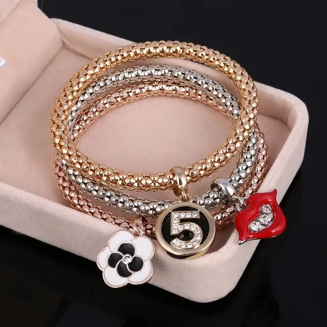 Charm Bracelet With Rhinestone