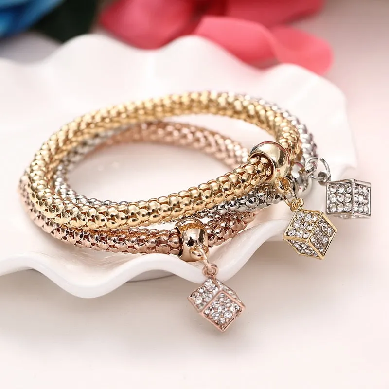 Charm Bracelet With Rhinestone